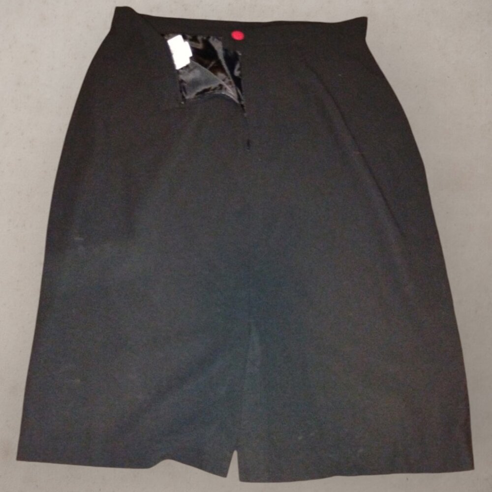 Mary McFadden Couture Black Pencil Skirt